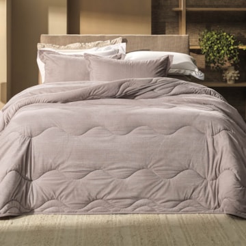 Edredom Queen Altenburg Blend Sense Boss Dupla Face Texturizado Fleece