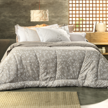 Edredom Queen Altenburg Lux Pétalas Dupla Face 100% Algodão Percal 200 Fios