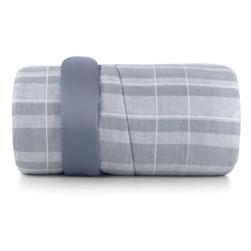 Edredom Queen Altenburg Pauta Dupla Face 100% Algodão Cetim 300 Fios