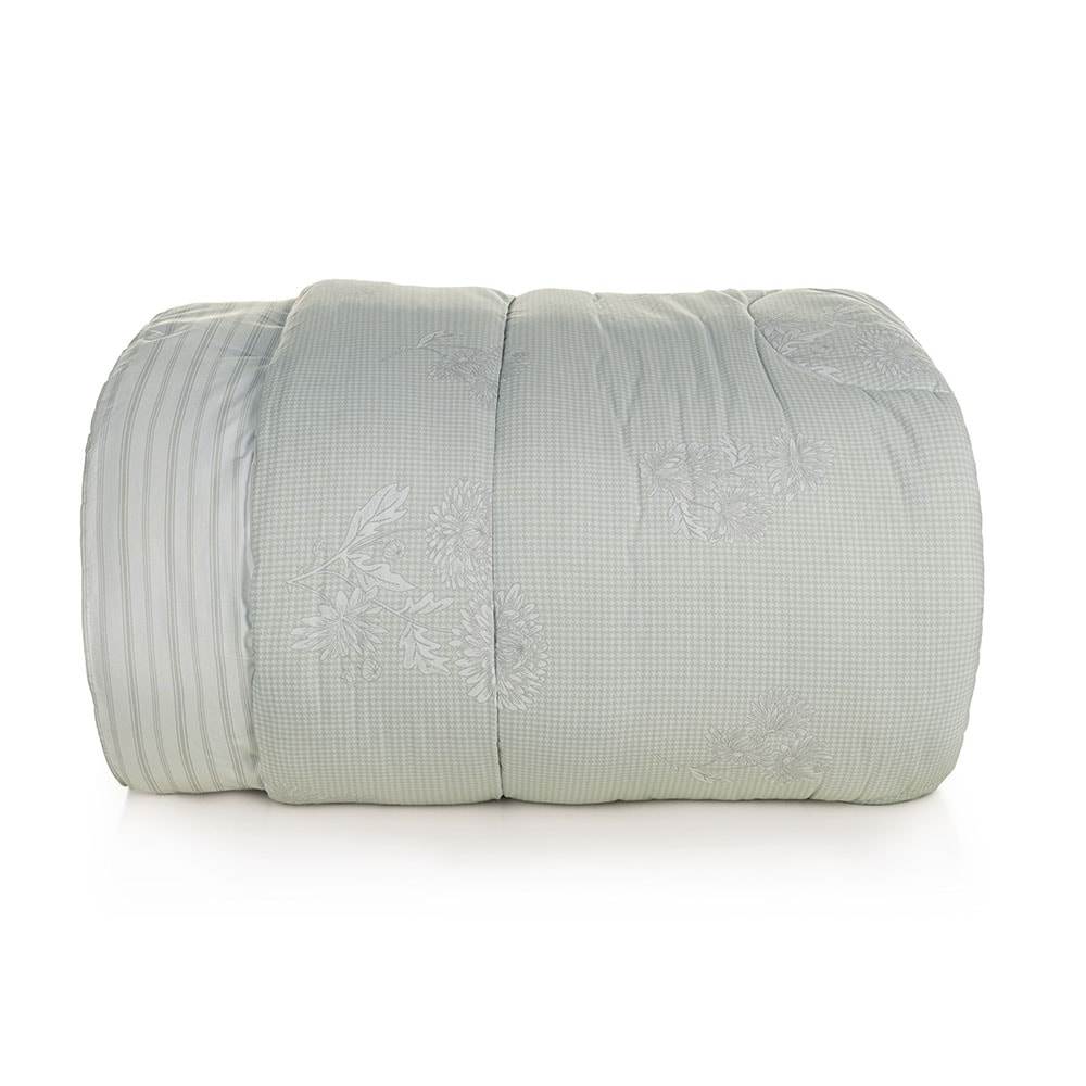 Edredom Queen Karsten Dália Dupla Face 100% Algodão Fio Penteado Percal 200 Fios