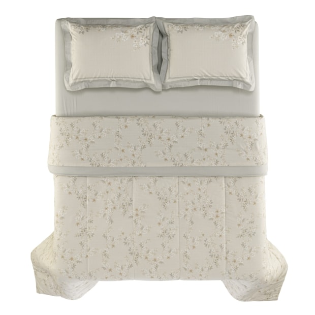 Edredom Queen Karsten Dandara Dupla Face 100% Algodão Fio Penteado Percal 200 Fios