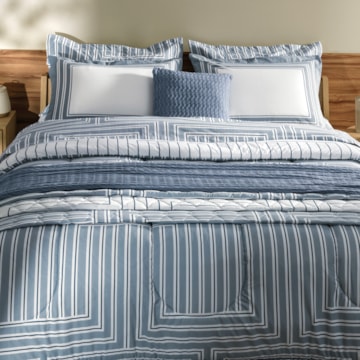 Edredom Queen Karsten Danton Dupla Face 100% Algodão Fio Penteado Percal 200 Fios