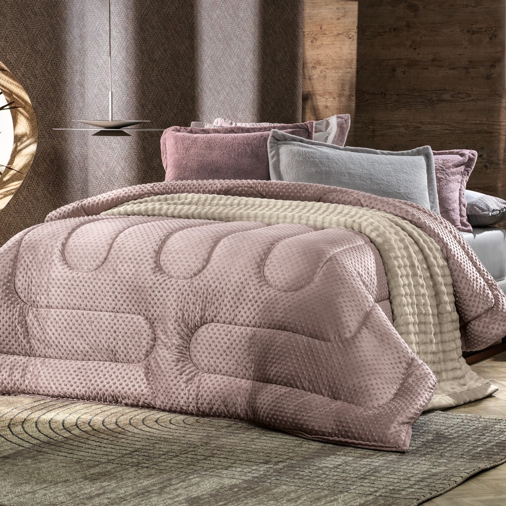 Edredom Solteiro Altenburg Blend Sense Pop Up Dupla Face Puff Ball
