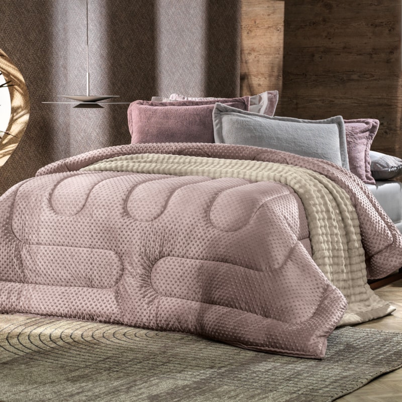 Edredom Solteiro Altenburg Blend Sense Pop Up Dupla Face Puff Ball