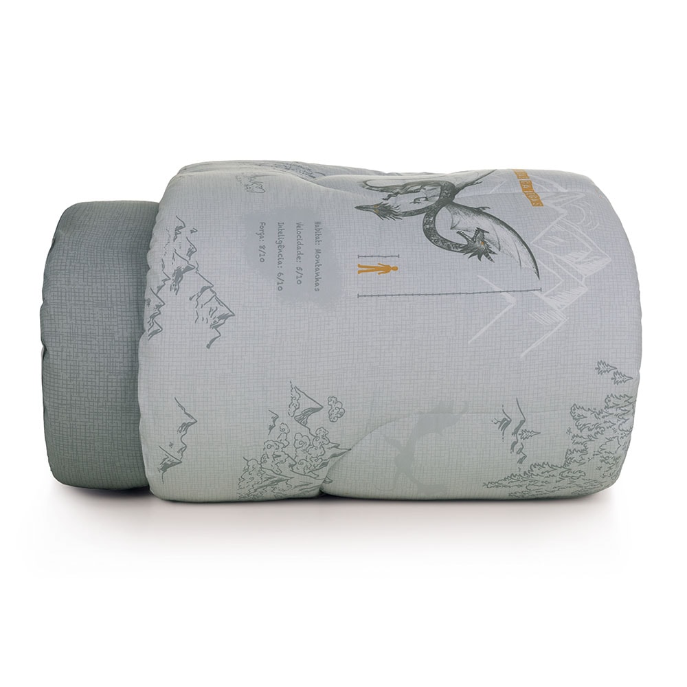 Edredom Solteiro Infantil Karsten Dragões Dupla Face 100% Algodão Percal 200 Fios