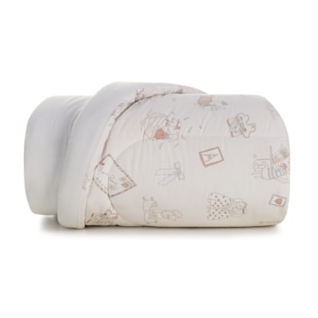 Edredom Solteiro Infantil Karsten Jolie Dupla Face 100% Algodão Percal 200 Fios