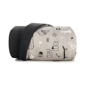 Edredom Solteiro Infantil Karsten Skate Dupla Face 100% Algodão Percal 200 Fios