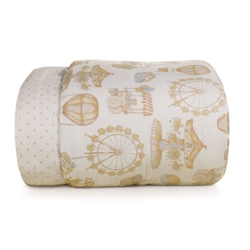 Edredom Solteiro Infantil Karsten Vick Dupla Face 100% Algodão Percal 200 Fios