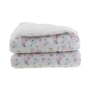 Edredom Solteiro Kacyumara Vintage Babalu Dupla Face 100% Algodão Egípcio Percal 200 Fios