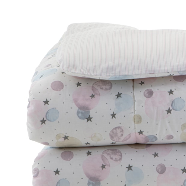 Edredom Solteiro Kacyumara Vintage Babalu Dupla Face 100% Algodão Egípcio Percal 200 Fios