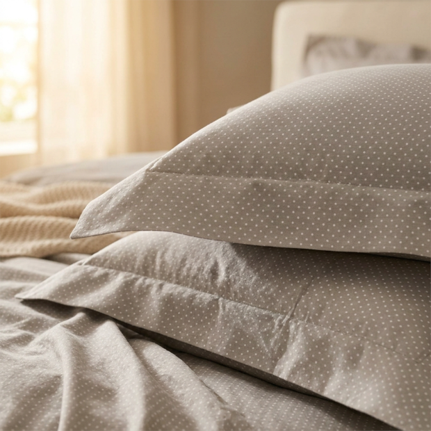 Fronha Altenburg Lux Inspire Cinza 100% Algodão Percal 200 Fios com Abas 50cm x 70cm (1 Peça)