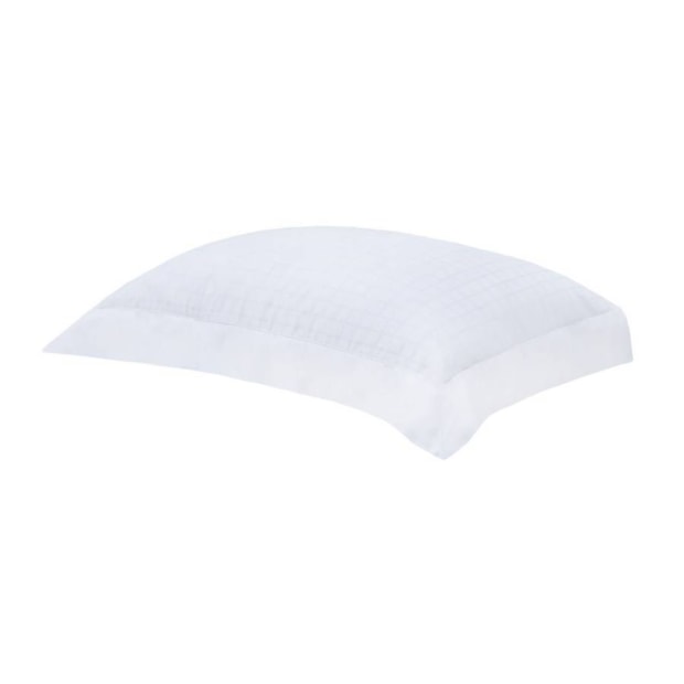 Fronha King Size Buddemeyer Damask Square com Abas 100% Algodão Cetim 300 Fios 50cm x 90cm (1 Peça)