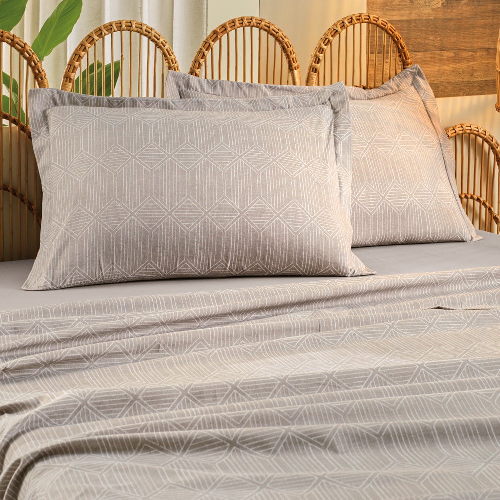 Jogo de Cama Casal Altenburg Reflexo Toque Acetinado (4 Peças)