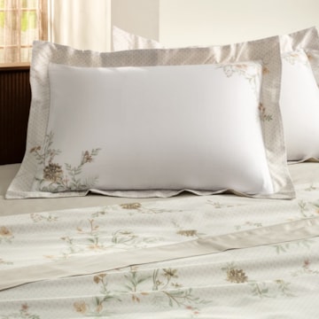 Jogo de Cama Casal Altenburg Sublime Floraline 100% Algodão Cetim 300 Fios (4 Peças)