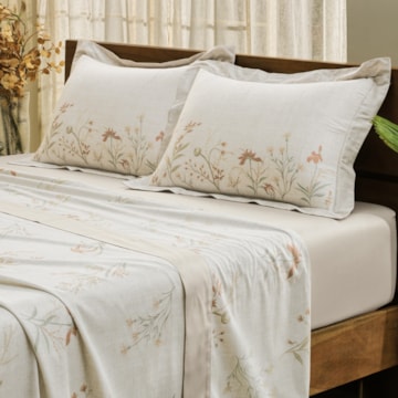 Jogo de Cama Casal Altenburg Sublime Recanto 100% Algodão Cetim 300 Fios (4 Peças)