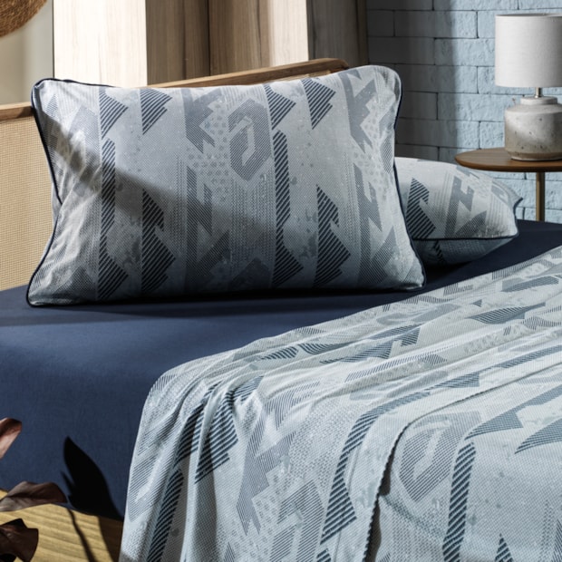 Jogo de Cama Casal Altenburg Valley Malha Fio Penteado 100% Algodão (4 Peças)