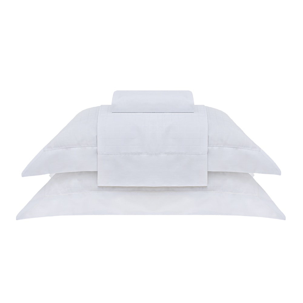 Jogo de Cama Casal Buddemeyer Damask Square 100% Algodão Fio Penteado Cetim 300 Fios (4 Peças)