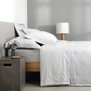 Jogo de Cama Casal Buddemeyer Damask Square 100% Algodão Fio Penteado Cetim 300 Fios (4 Peças)