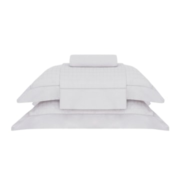 Jogo de Cama Casal Buddemeyer Damask Square 100% Algodão Fio Penteado Cetim 300 Fios (4 Peças)