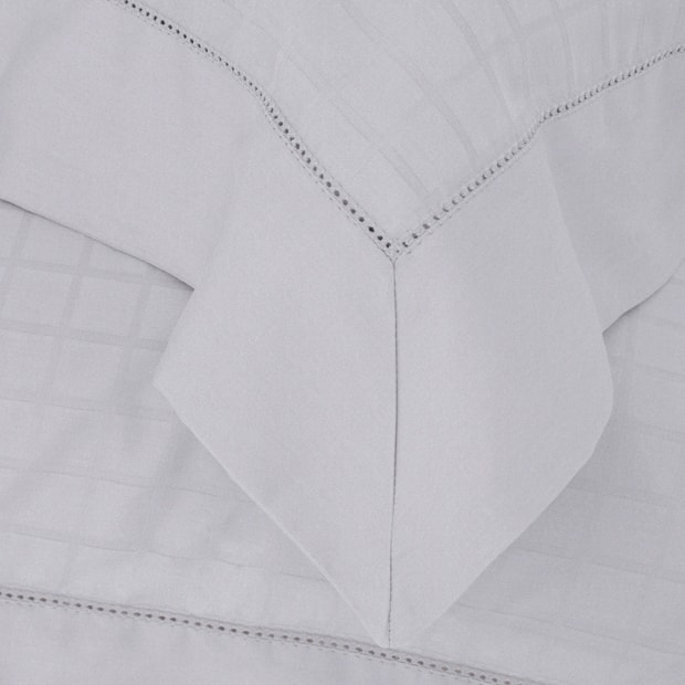Jogo de Cama Casal Buddemeyer Damask Square 100% Algodão Fio Penteado Cetim 300 Fios (4 Peças)