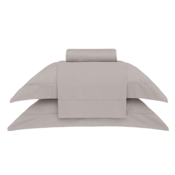Jogo de Cama Casal Buddemeyer Damask Stripes 100% Algodão Fio Penteado Cetim 300 Fios (4 Peças)
