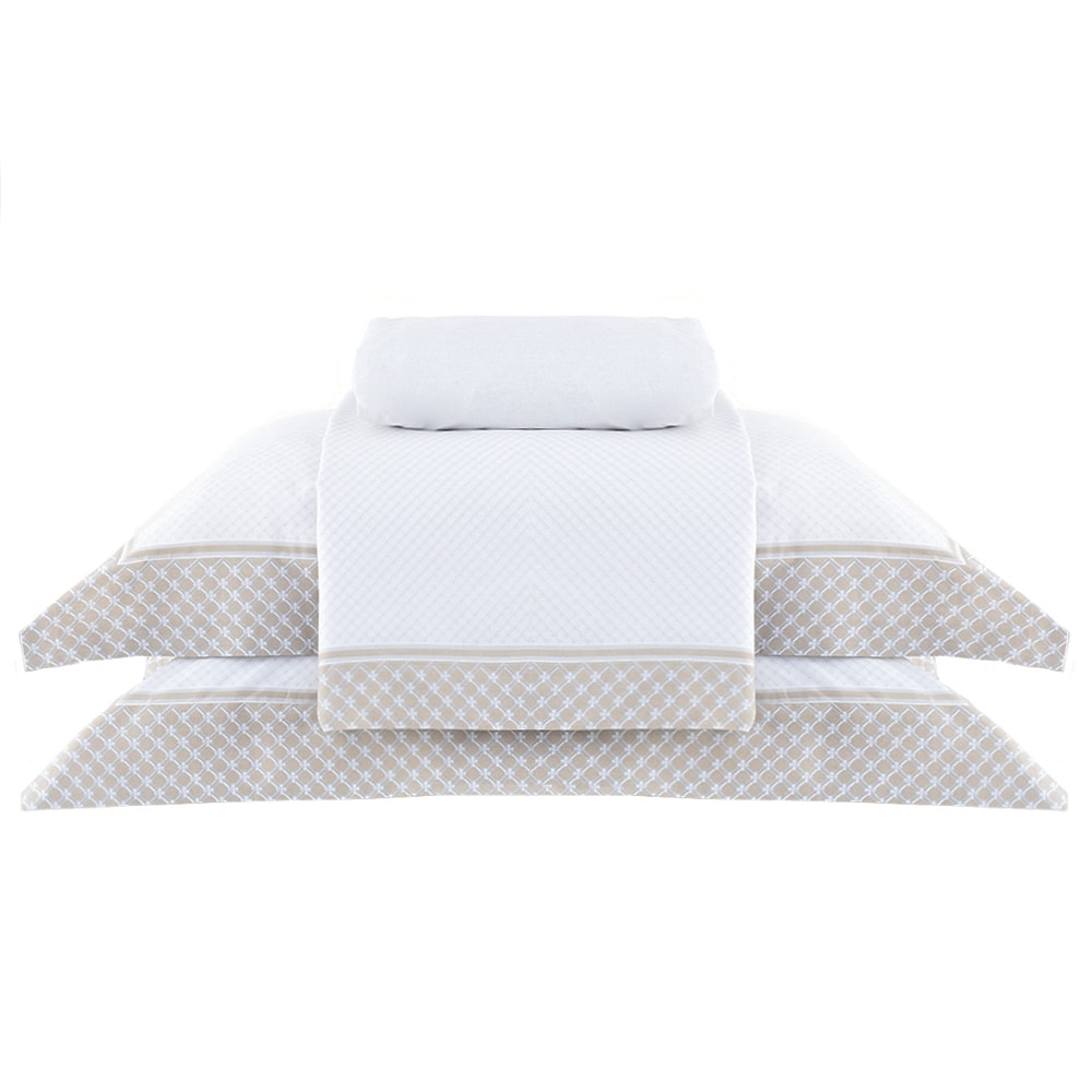 Jogo de Cama Casal Buddemeyer Percalle Palazzio 100% Algodão 180 Fios (4 Peças)