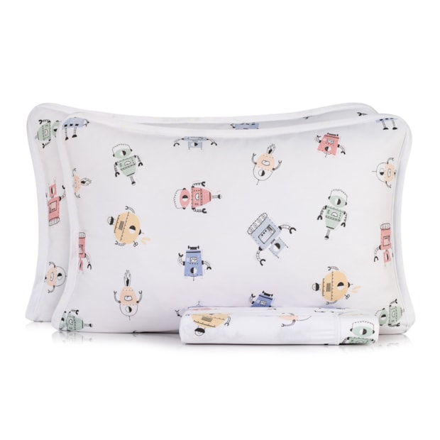 Jogo de Cama Casal Infantil Altenburg Cyberfofos Malha Fio Penteado 100% Algodão (3 Peças)