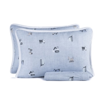 Jogo de Cama Casal Infantil Altenburg Mini Obra Malha Fio Penteado 100% Algodão (3 Peças)