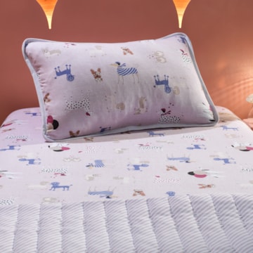 Jogo de Cama Casal Infantil Altenburg Pet Chic Malha Fio Penteado 100% Algodão (3 Peças)