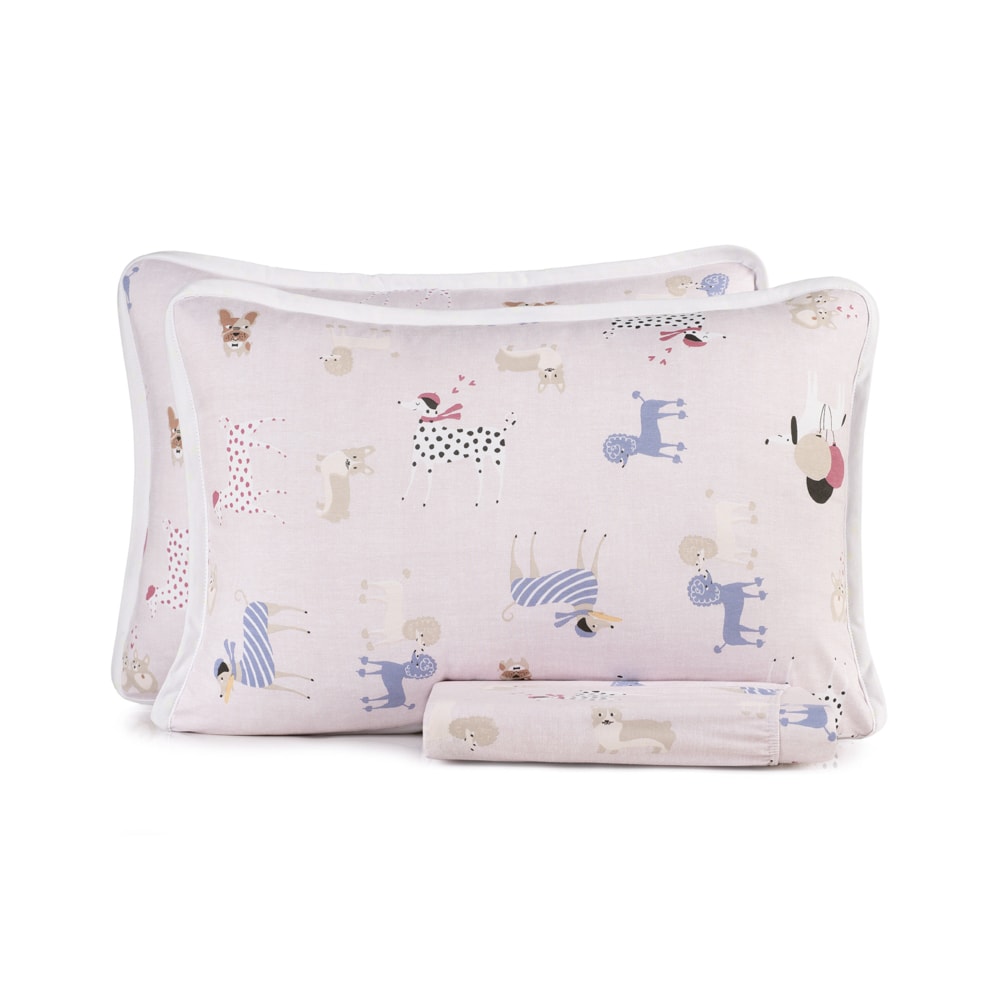 Jogo de Cama Casal Infantil Altenburg Pet Chic Malha Fio Penteado 100% Algodão (3 Peças)