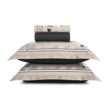 Jogo de Cama Casal Infantil Karsten Skate 100% Algodão Percal 200 Fios (4 Peças)