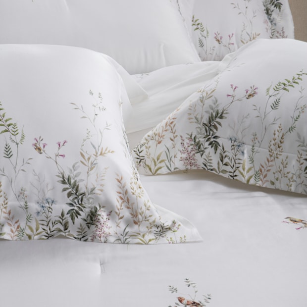 Jogo de Cama Casal Kacyumara Casa K Bali Olivier 100% Bambu 400 Fios (4 Peças)