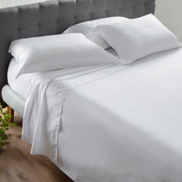 Jogo de Cama Casal Kacyumara Casa K Vida Bela Liso 100% Algodão Egípcio Percal 200 Fios (4 Peças)