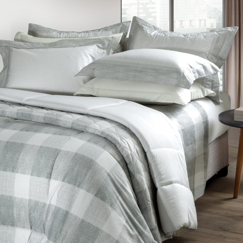 Jogo de Cama Casal Kacyumara Casa K Vida Bela Tafet 100% Algodão Egípcio Percal 200 Fios (4 Peças)