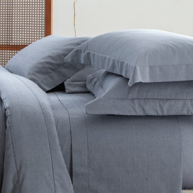 Jogo de Cama Casal Kacyumara Chambret 100% Algodão Percal 200 Fios (4 Peças)