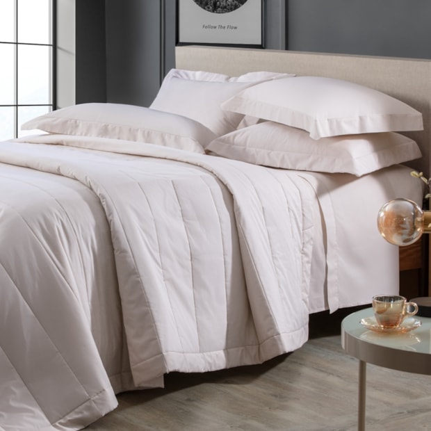 Jogo de Cama Casal Kacyumara Chambret 100% Algodão Percal 200 Fios (4 Peças)