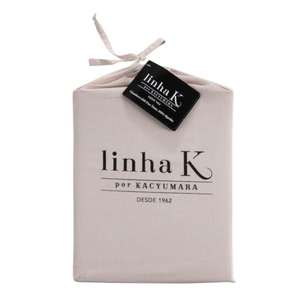 Jogo de Cama Casal Kacyumara Chambret 100% Algodão Percal 200 Fios (4 Peças)