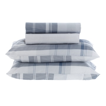Jogo de Cama Casal Kacyumara New Innovi Kell 100% Algodão Percal 180 Fios (4 Peças)