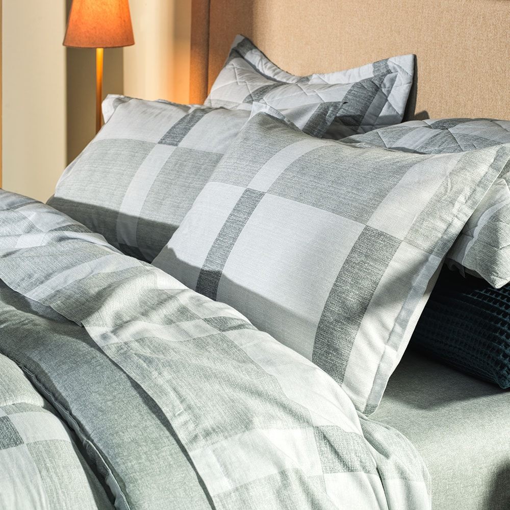 Jogo de Cama Casal Karsten Adam 100% Algodão 160 Fios (4 Peças)