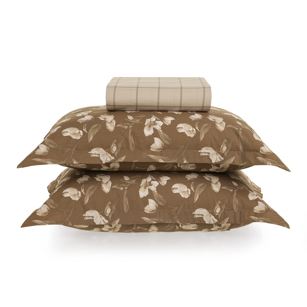 Jogo de Cama Casal Karsten Anabel 100% Algodão Fio Penteado Percal 200 Fios (3 Peças)