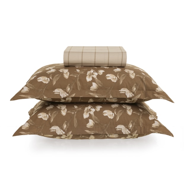 Jogo de Cama Casal Karsten Anabel 100% Algodão Fio Penteado Percal 200 Fios (3 Peças)