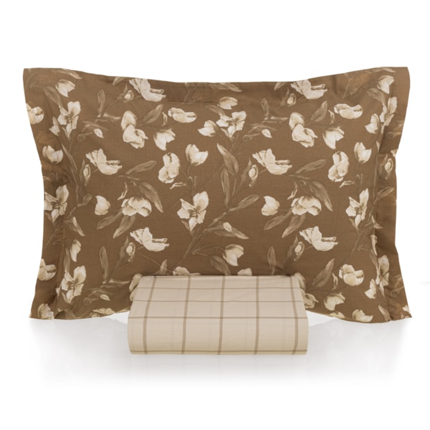 Jogo de Cama Casal Karsten Anabel 100% Algodão Fio Penteado Percal 200 Fios (3 Peças)