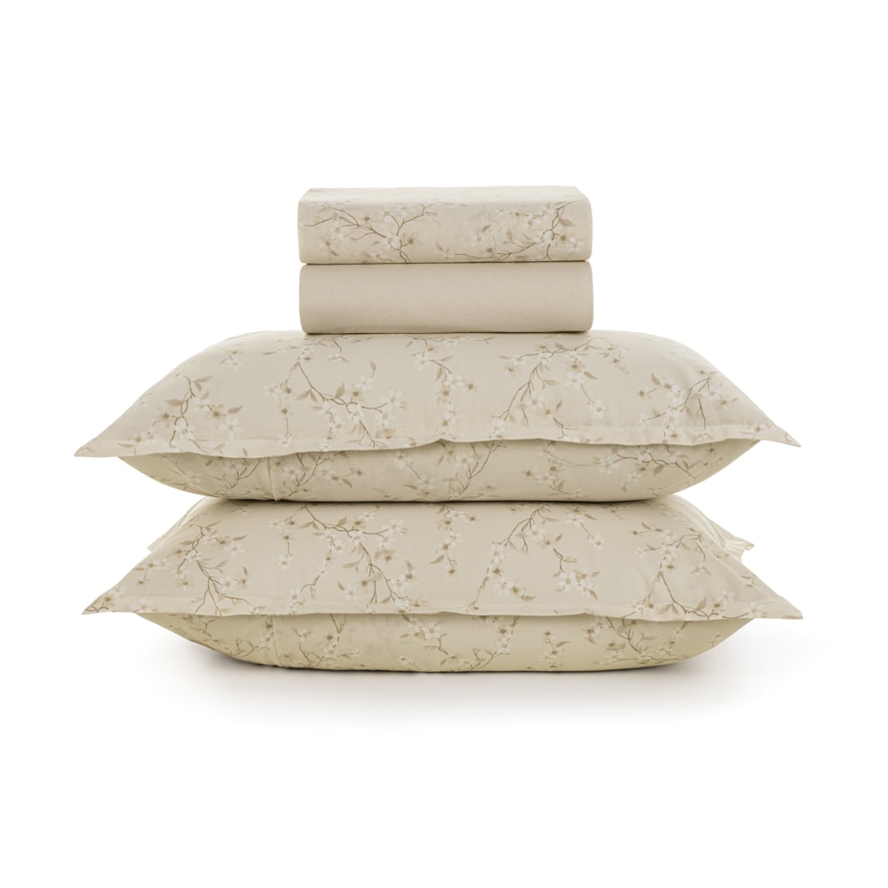 Jogo de Cama Casal Karsten Beatriz 100% Algodão 160 Fios (4 Peças)