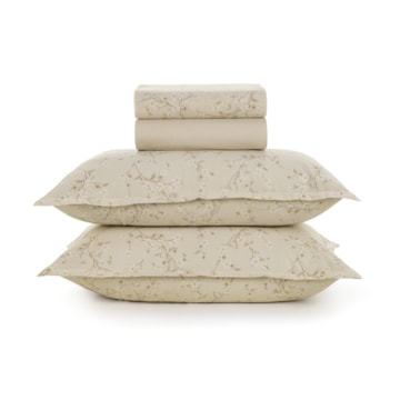 Jogo de Cama Casal Karsten Beatriz 100% Algodão 160 Fios (4 Peças)