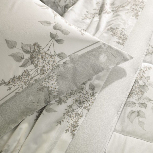 Jogo de Cama Casal Karsten Brenda 100% Algodão Fio Penteado Percal 200 Fios c/ Capa de Almofada (5 Peças)