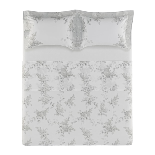 Jogo de Cama Casal Karsten Brenda 100% Algodão Fio Penteado Percal 200 Fios c/ Capa de Almofada (5 Peças)