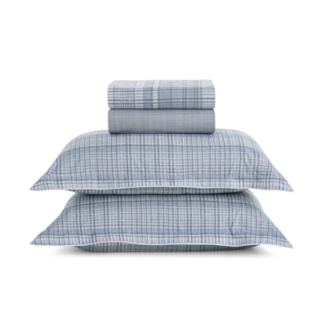 Jogo de Cama Casal Karsten Samuel 100% Algodão Fio Penteado Percal 200 Fios (4 Peças)