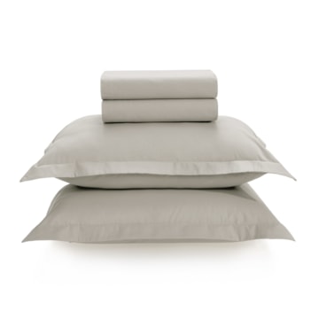 Jogo de Cama Casal Karsten Tom 100% Algodão Fio Penteado Percal 200 Fios (4 Peças)
