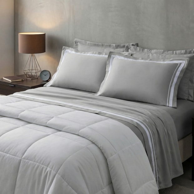 Jogo de Cama Casal Ravello 100% Bambu 300 Fios (4 Peças)