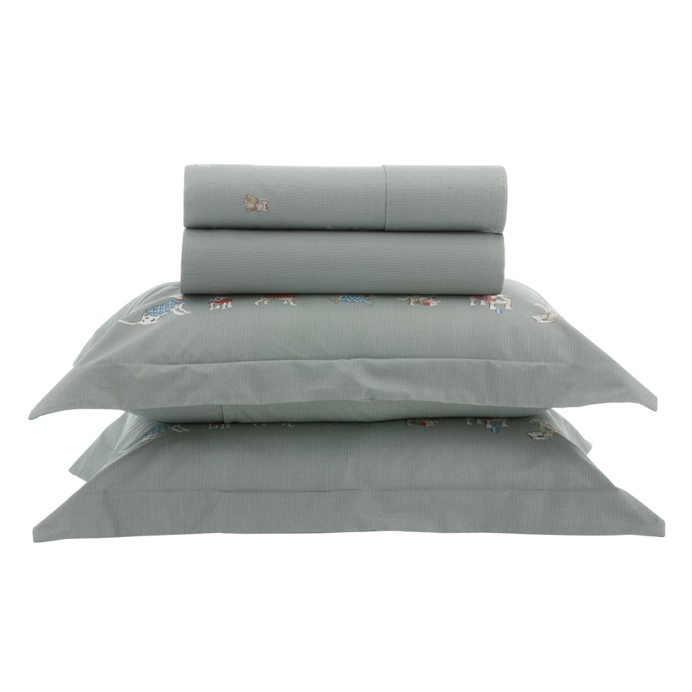 Jogo de Cama Infantil Casal Kacyumara Casa K Vida Bela Toby 100% Algodão Egípcio Percal 200 Fios (4 Peças)